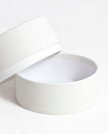 COFANETTO ROTONDO CRUSH 77x60 [N] BIANCO
