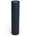 TUBO 65x290 NERO CON TAPPI IN METALLO [R]