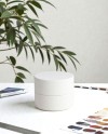 COFANETTO ROTONDO CRUSH 77x60 [N] BIANCO