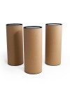 TUBO 121x300 AVANA CON TAPPI IN METALLO NERI [P1]